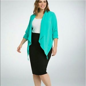 Torrid Crop Drop Front Blazer